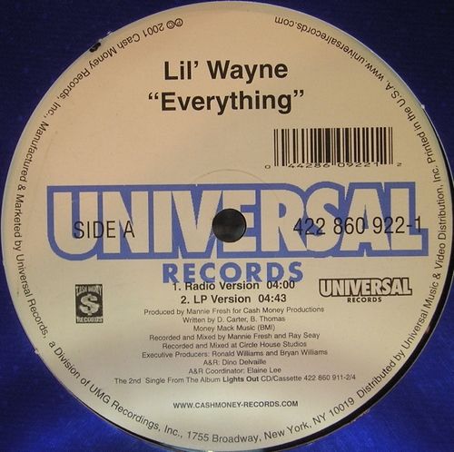 Lil Wayne - Everything (Promo CD) (2001) Lil Wayne - Everything (Promo CD) (2001)