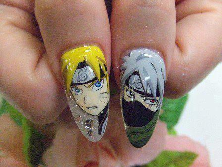 Naruto & Kakashi Nail Art Photo by Elaine_sora | Photobucket