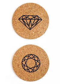 DIY Gemstone Cork Coasters