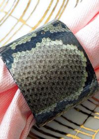 DIY Snakeskin Napkin Rings