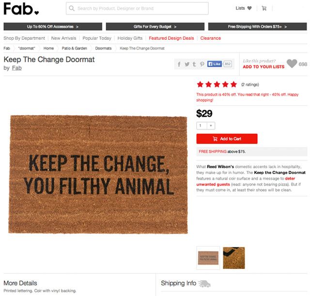 Diy Keep The Change You Filthy Animal Doormat Desert