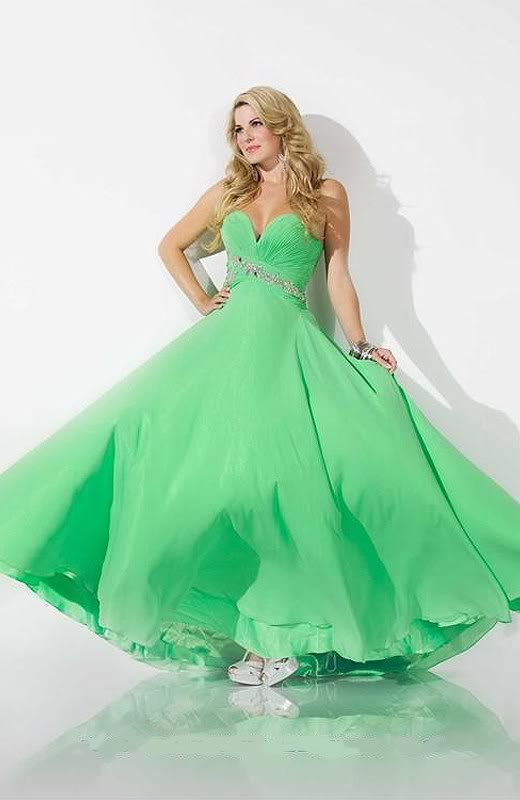 A-line Sweetheart Chiffon Floor-length Wedding Guest Dress 06870 Pictures, Images and Photos
