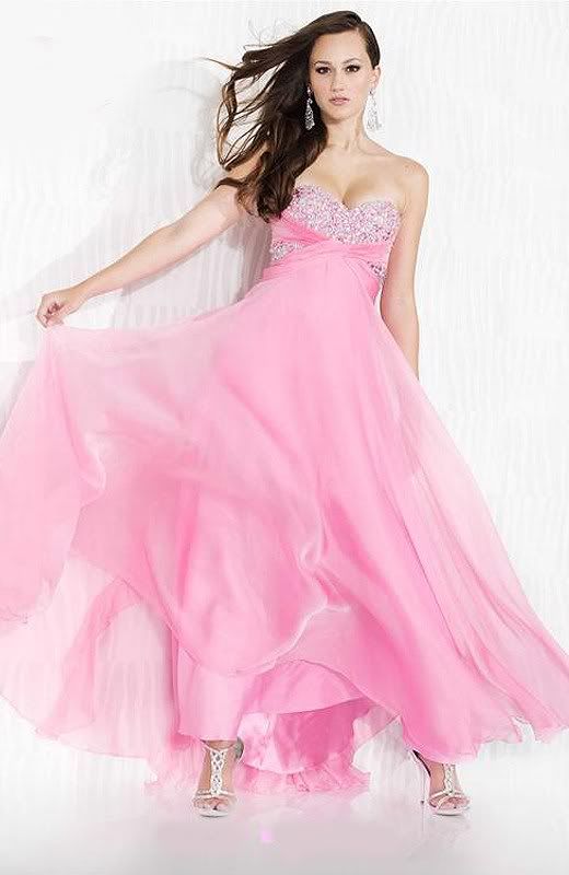 A-line Sweetheart Chiffon Floor-length Wedding Guest Dress 06884 Pictures, Images and Photos