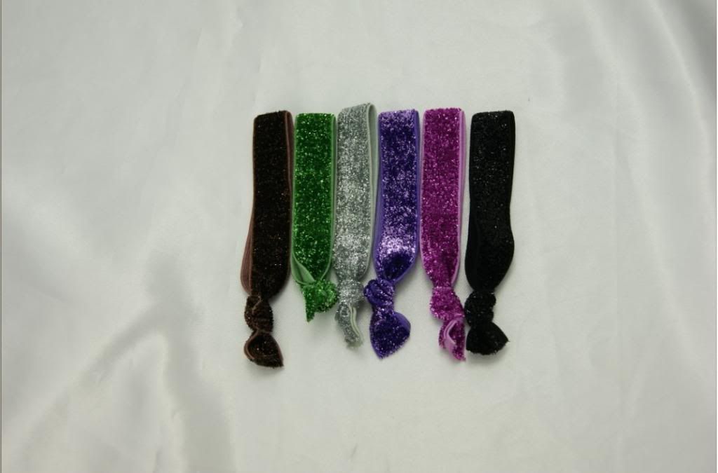 6pcs Shining Elastic Hair Tie Twist Ties Care Bands Trendy Wrist