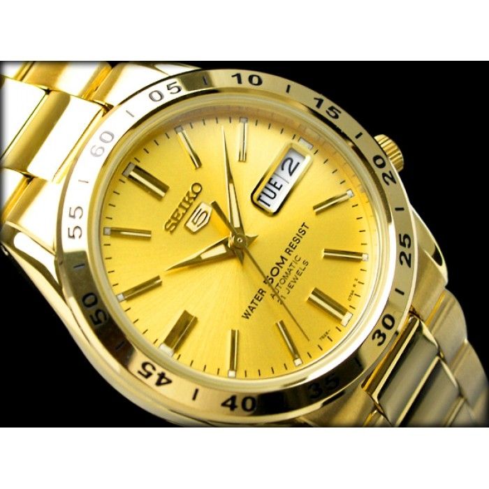 seiko 5 sports automatic 24 jewels 100m gold