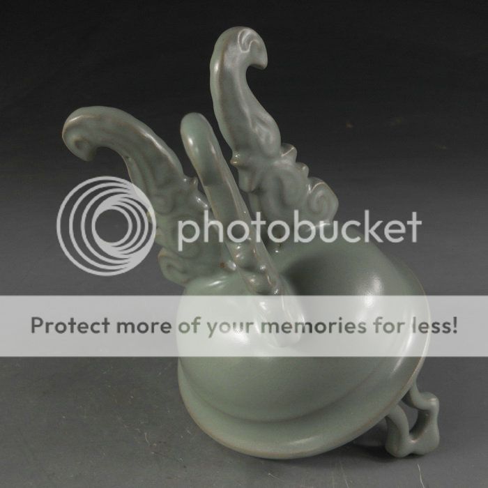 家の整理!宋朝名窑 汝窑 天青釉三足香炉 珍品